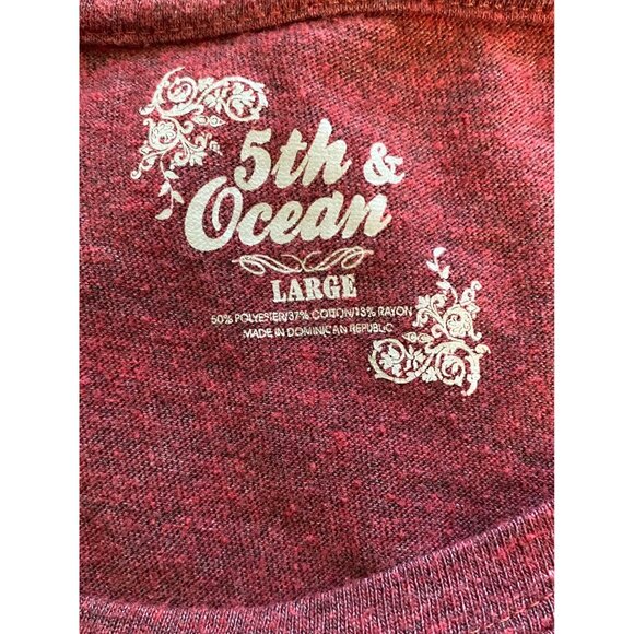 5th & Ocean Arkansas Razorbacks Tee Womens L Short Sleeve Graphic Top Casual - Picture 8 of 8